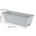 thumbnail image 2 of 18 Inches Rectangle Planter Box with Drainage Holes and Trays Plastic Planters Flower Boxes Pots for Indoor Outdoor Plants Patio Garden Home Decor Porch Yard, Home Decor, 2 of 6