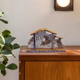 thumbnail image 4 of GUOOL Nativity Shed Ornament Religious for Christmas Bedroom Desktop Home Decor, 4 of 9