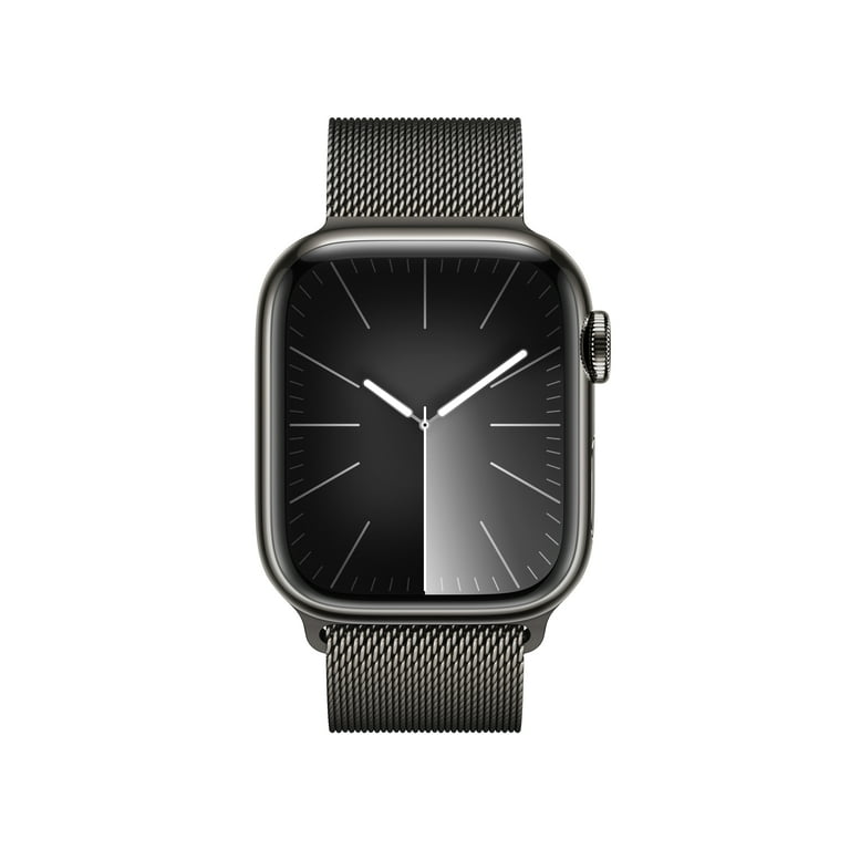 Milanese + Graphite Cellular Series 41mm Stainless with Watch Graphite Apple 9 Steel GPS Case Loop