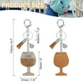 thumbnail image 2 of Uxcell Rhinestone Keychain Bling Keychain Accessories Cute Crystal Key Chain Khaki, 2 of 7