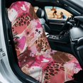 thumbnail image 2 of Garronmavis Pink Leopard Love Heart Car Seat Towel Cover Stain Resistant Easy Installation Multi-Functional Front Car Seat Protector with Storage Bag for Most Cars SUV Trucks Sedan Van, 2 of 9