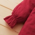 thumbnail image 6 of Toddler Baby Girl Clothes Baby Girl Romper Long Sleeve Ruffle Romper Jumpsuit One Piece Jumpsuit Red 12-18 Months, 6 of 7