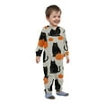 thumbnail image 5 of SDNall Hallowen Family Home Dress Pajamas Outfit Toddler Boys Girls Hallowen Fashion Pumpkin Print Plush Long Sleeved Romper Family Parent-Child Wear, 5 of 8