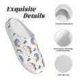thumbnail image 5 of Wukai Funny Kawaii Unicorns Dancing Print Women's Indoor Bedroom Slipper Slip On Shoes, Unisex House Shoes with Anti-Skid Sole for Men, Gift for Women Men-35/36, 5 of 7