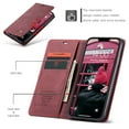 thumbnail image 4 of CaseMe Leather for iPhone 11 Case, Flip Wallet Leather Case with Card Holder Magnetic Closure Shockproof Kickstand Protective Phone Cases Cover for iPhone 11,Wine Red,For iPhone 11, 4 of 12