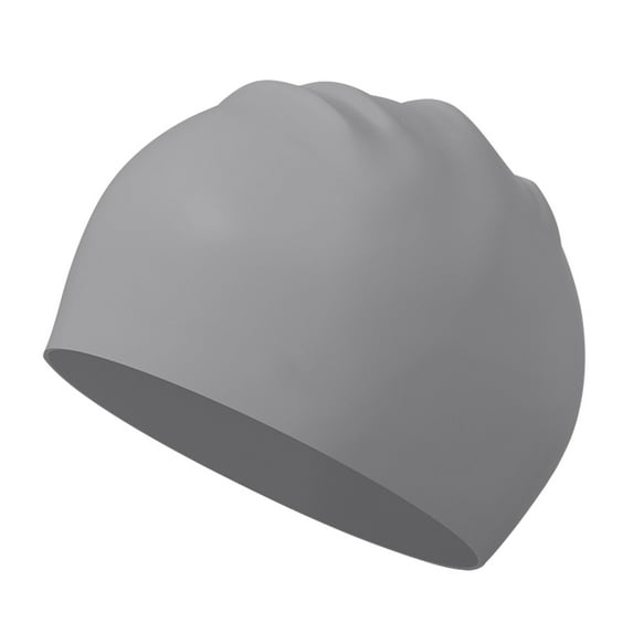 YOOSMATIC Swim Cap,3D Ergonomic Design Swim Cap for Long Hair, Silicone Swimming Caps for Women Men Adults Gray