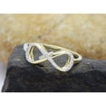 thumbnail image 6 of AFFY 0.10CT White Natural Diamond Sideways Cross Infinity Ring in 10k Yellow Gold-8.5, 6 of 7