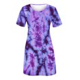 thumbnail image 3 of Fankiway Robe Chandail Imprimée à Manches Courtes et Col Rond pour Femmes, Grande Taille, Robes Midi pour Femmes Courbes, Robes de Printemps pour Femmes 7808, 3 of 4