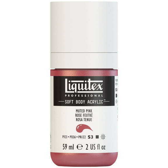 Liquitex Professional Soft Body Acrylic Color, 2 oz., Muted Pink
