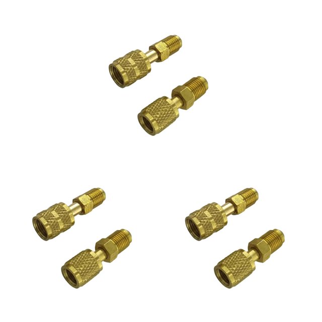 Langgg 2 Pieces R410 to R22 Adapter Valve Converter Alloy Coupler Machine 3Set