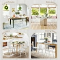 thumbnail image 5 of Dycanpo Dining Chairs Set of 6 with Solid Wood, 18'' Tall, Mid Century for Dining Room, White, 5 of 8