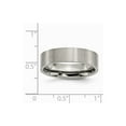 thumbnail image 6 of Grey Titanium Ring Band Wedding Comfort Flat 6mm Brushed, 6 of 6