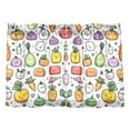 thumbnail image 7 of Yayeee Kitchen Curtains Tier Pair Light Filtering 27"x24" Rod Pocket Short Cafe Window Panel, Cute Vegetables, 7 of 7