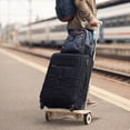 thumbnail image 6 of Folding Hand Truck with Telescoping Handle and Wheels, Portable Foldable Dolly Cart for Moving Boxes, Groceries, Camping, and Courier Delivery, 6 of 6