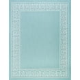 thumbnail image 3 of Bliss Rugs Greek Key Indoor Outdoor Area Rug for Patio, Porch, Garden | Aqua, 5'3'' x 7'3'', 3 of 8