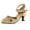 Gold, variant on Womens Latin Dance Shoes Closed Toe Ballroom Salsa Tango Party Sequin Party Shoes Ankle Strappy Low Heeled Performance Sparkly Dancing Shoes