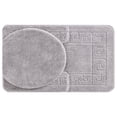 thumbnail image 5 of Ottomanson Cathy Washable Non-Slip Rubberback Polypropylene Gray Bath Rug Set, 3 Piece, 5 of 8