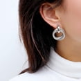thumbnail image 1 of Fiudx Pendientes de Negocios y Viento Frío y Personalidad Doblemente Retorcida para Mujer, 1 of 2