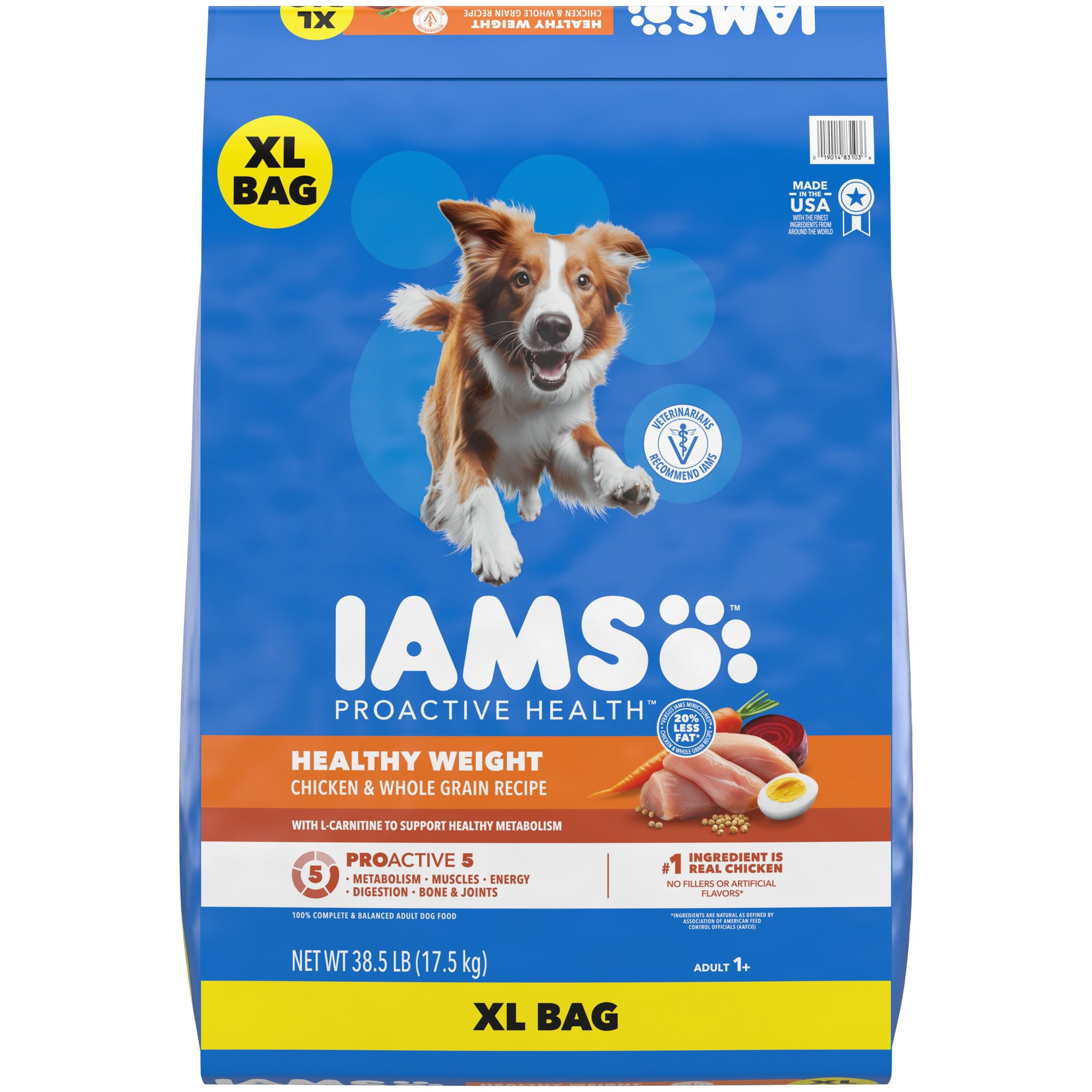 IAMS Proactive Healthy Weight Control Adult Dry Dog Food With Real Chicken, 38.5lb Bag