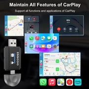 ESSGOO 2 in 1 Wireless CarPlay & Android Auto Adapter - 5.8GHz, Plug & Play, OTA Upgrade, Mini Model for 2016+ Wired - Compatible Cars with Seamless Dual - Platform Connectivity