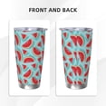 thumbnail image 3 of Salouo Watermelon Print 20oz Tumbler with Lid,Stainless Steel Vacuum Insulated Tumbler Durable Insulated Coffee Mug Thermal Cup with Splash Proof Sliding Lid-Straw Three-piece Set, 3 of 8