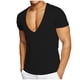 thumbnail image 1 of Hombres Cuello en V Camisetas de Verano Fitness Deportes Ocio Sweatwicking, Camiseta de Color Sólido para Hombres, 1 of 5