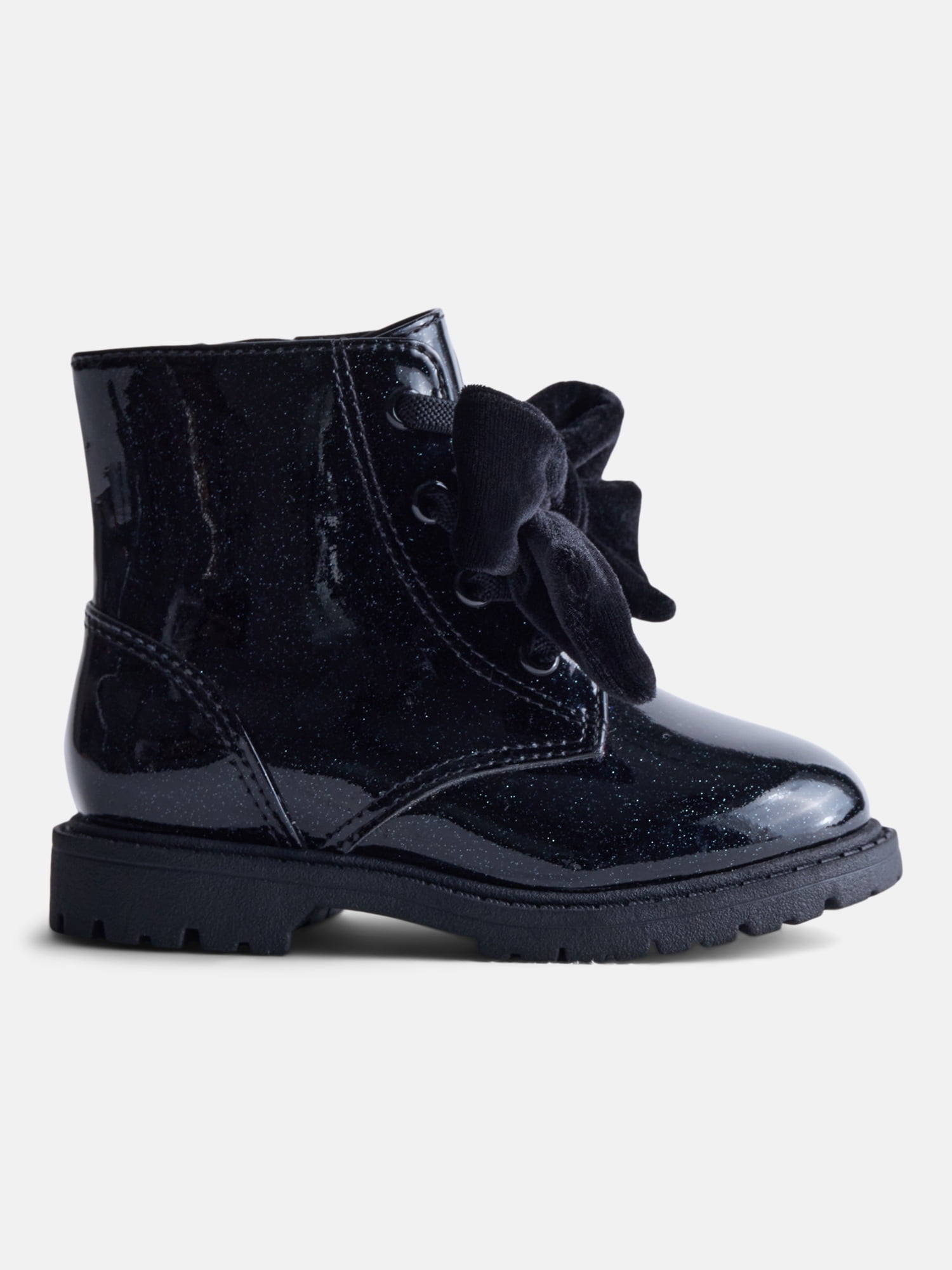 Wonder Nation Baby and Toddler Girls Bow Combat Boots