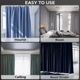 thumbnail image 3 of Ceiling Curtain Track Set - 3ft-16.4ft / 5 Meter - Ceiling Track for Curtains-Room Divider - Curtain Track Ceiling Mount For Living Room Bedroom Drop Ceiling Shower-Ceiling Track System  Black, 3 of 12