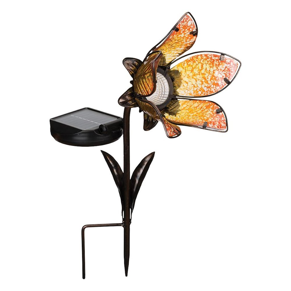 Regal Art and Gift 11603 17.5" Solar Garden Stake Yellow Flower LED