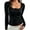 W9-Black, variant on Women Y2K Long Sleeve Lace Trim Tops Button Up Henley Neck T-Shirt Slim Fit Tee 2026 Cute Clothes,White S