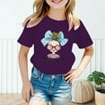 thumbnail image 2 of Toddler Girls T Shirt Kid Cute Graphic Round Neck Short Sleeve Summer Casual Tops for Girls Size 3-4T, 2 of 5
