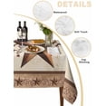 thumbnail image 2 of Farmhouse Texas Star Brown Table Cloth, Waterproof Tablecloth for Rectangle Tables, Berry Vintage Wooden Reusable Washable Fabric Table Cover for Restaurant Kitchen Dining Tables 60"x84", 2 of 9