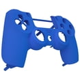 thumbnail image 2 of eXtremeRate Blue Soft Touch Custom Faceplate Shell Compatible with ps4 Slim Pro Controller CUH-ZCT2 JDM-040/050/055 - Controller NOT Included, 2 of 5
