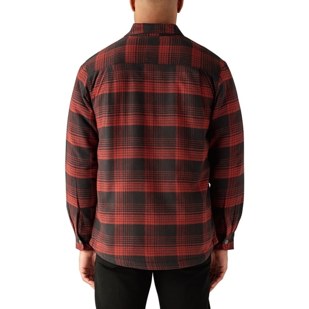 Genuine Dickies Men's Fleece Lined Flannel Shirt Jacket - Walmart