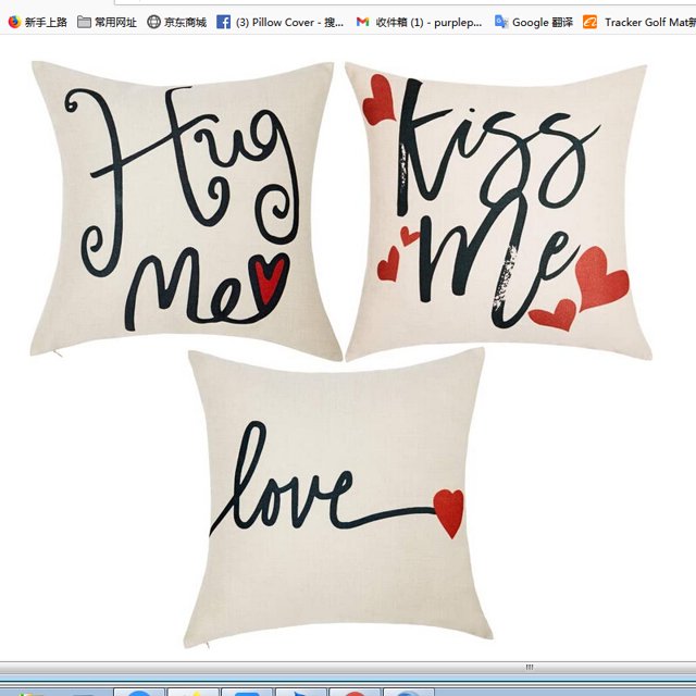 Sywqhk Funda de almohada con estampado de lino de 18x18 pulgadas Fundas de almohada para el sofá del hogar (3 piezas) Sywqhk Para estrenar