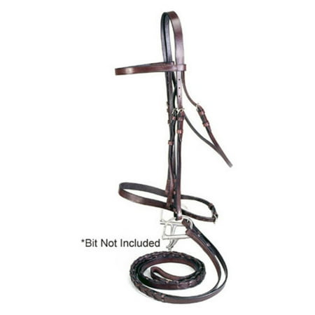 Pony Dressage Bridle - Silver Fox Pony Laced Rein Snaffle Bridle