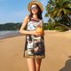 thumbnail image 3 of Disketp Rose Floral Skull para Vestido sin Mangas para Mujeres, Vestidos de Verano para Mujeres, Casual y Holgado para la Playa, 3 of 7