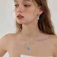 thumbnail image 2 of Inpasne Teardrop Necklace for Women 925 Sterling Silver Aquamarine Pendant March Birthstone Jewelry Gifts for Her, 2 of 6