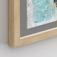 thumbnail image 5 of PixonSign Framed Wall Art Pastel Watercolor Blue, Teal, Yellow Paint Stroke Collage Inspired Illustrations Posters, Set of 4 Abstract Geometric Canvas Prints for Home Decor - 11"x14" Natural, 5 of 5