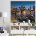 thumbnail image 3 of Design Art - Boston Skyline at Dusk, 3 of 5