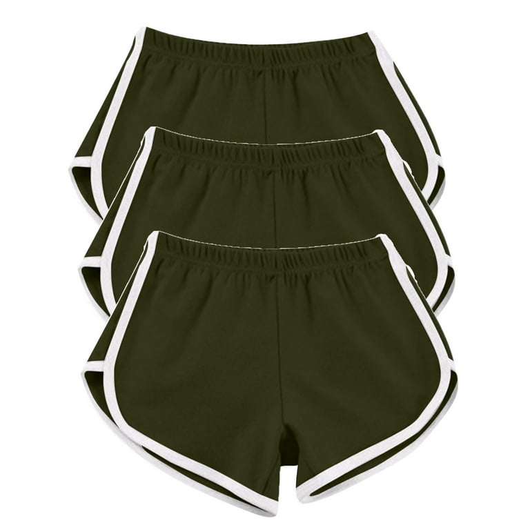 Pack Summer Hot Shorts for Women Elastic Waist Cotton Sports