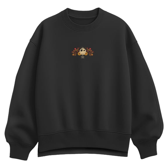 The Nightmare Before Christmas - Jack Fall Florals - Women's Oversized Fleece Crew Sweatshirt