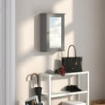 thumbnail image 5 of LOKO Bathroom Medicine Cabinet with Mirror, Wall Mounted Storage Cabinet with Single Mirrored Door and Adjustable Shelf for Bathroom, Living Room or Entryway, 13.5 x 6 x 21 inches (Grey), 5 of 18