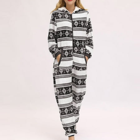 

Funicet Women s Winter Onesie Pajamas Warm Sherpa Romper Fuzzy Fleece One Piece Long Sleep Bodysuit Bodycon Hooded Jumpsuit Floral Sleepwear Playsuit