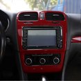 thumbnail image 4 of 2Pcs Red Carbon Fiber Center Vent Radio A/C Console Panel Cover for Golf 6 MK6 2008-2012 Decoration, 4 of 5