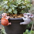thumbnail image 4 of Pearlead Resin Animal Hugger Plant Hangers 2 Count, 4 of 5