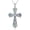 Celtic Cross A, variant on Celtic Cross Necklace 925 Sterling Silver Triquetra Trinity Knot Cross Pendant Necklace with Clover Irish Good Luck Jewelry Gift for Women Men