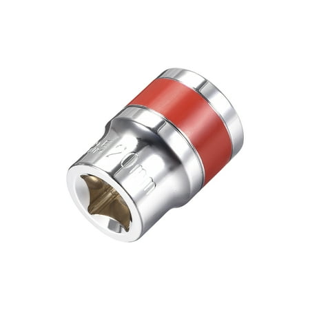 

1/2-Inch Drive by 20mm Shallow Socket w Red Band Cr-V 6-Point Metric