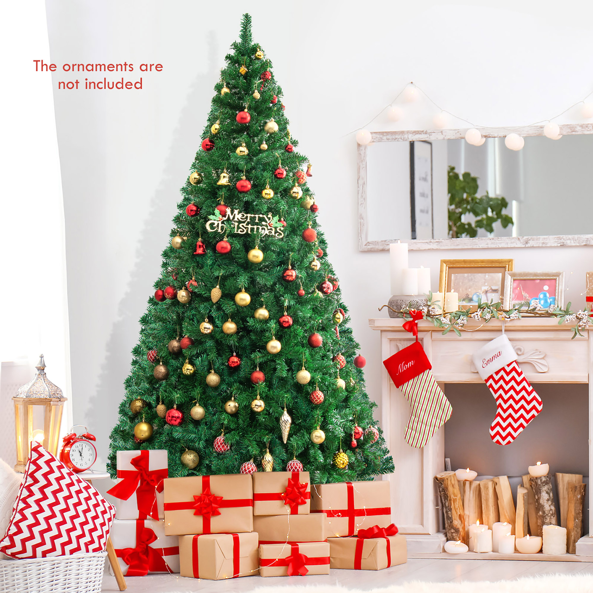 Gymax 8' Green Holiday Season Artificial PVC Christmas Tree Indoor Outdoor Stand - image 3 of 10