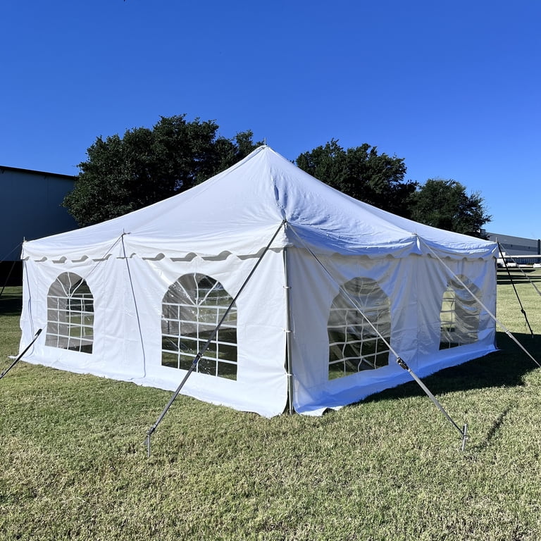 20'x20' PVC Pole Tent - Party Wedding Canopy Shelter White - By